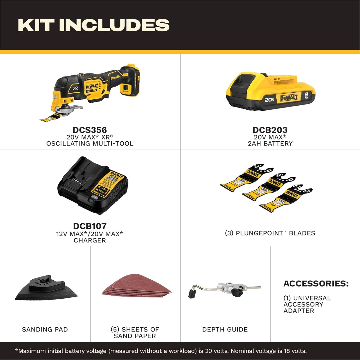 20V Cordless Oscillating Multi-Tool Kit — 3-Speed with Quick Blade Change