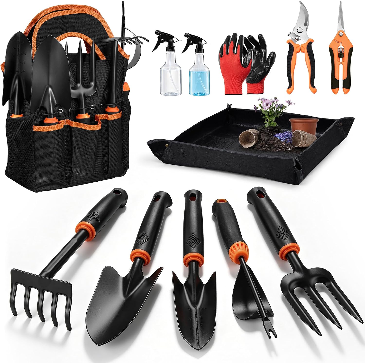 Garden Tool Set — 12 Pieces for Planting and Weeding