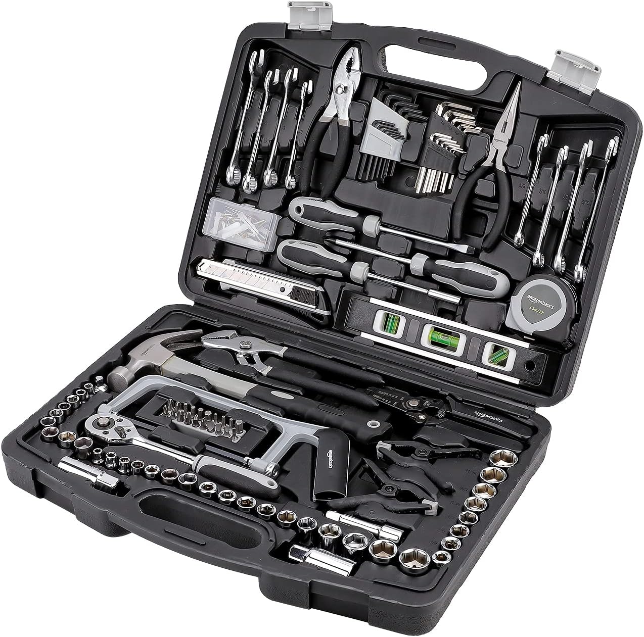 General Household Hand Tool Set — 173 Pieces with Storage Case