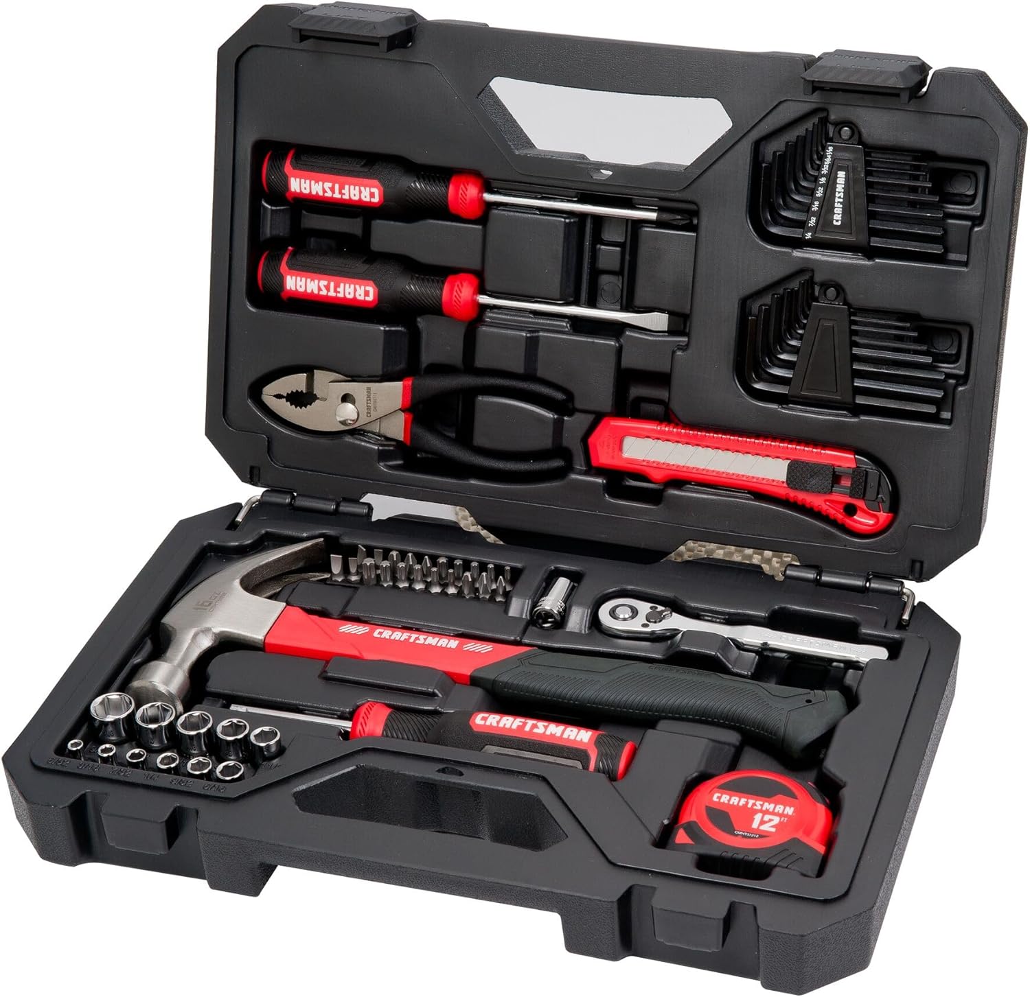 Mechanics Tool Set — 57 Pieces with Ratchet, Sockets and Screwdrivers