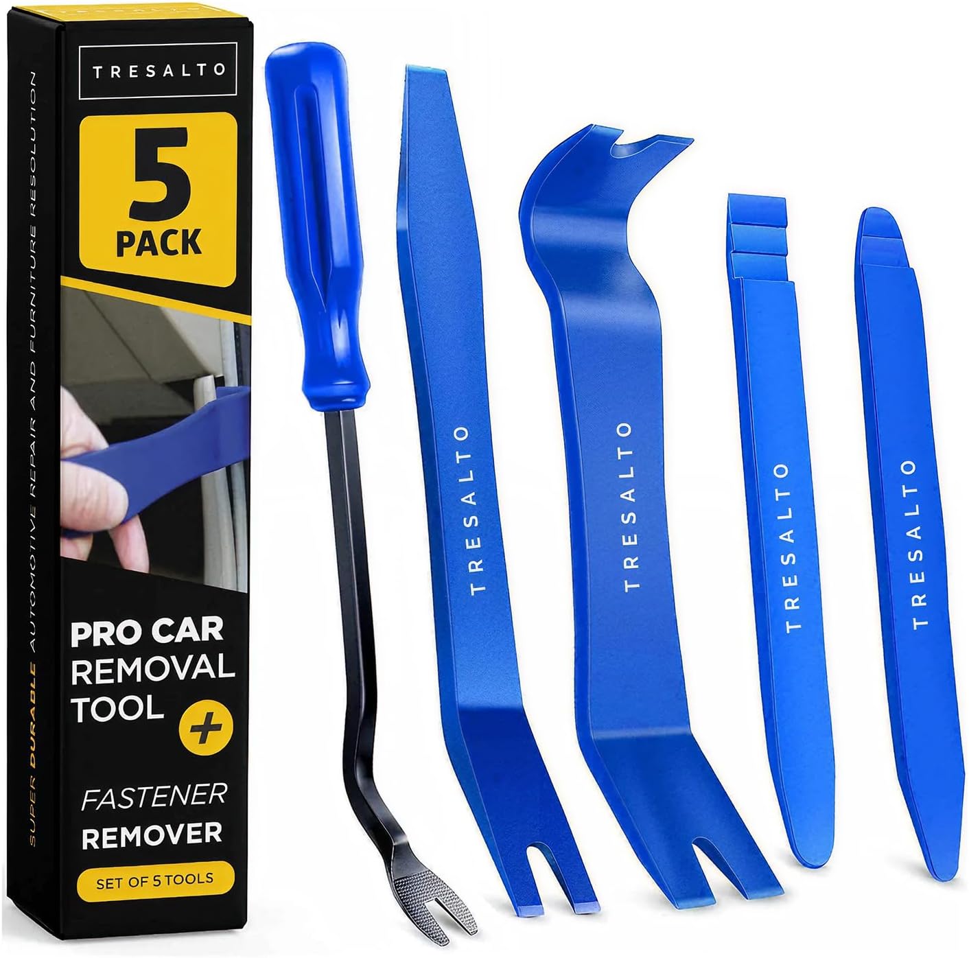 Trim and Panel Removal Tool Kit — 5 Pieces, Nylon Pry Tools